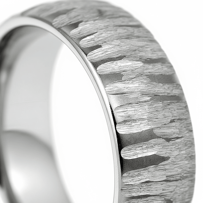 ARBORIX — close-up detail — men's tungsten carbide wedding ring | Aydins Jewelry