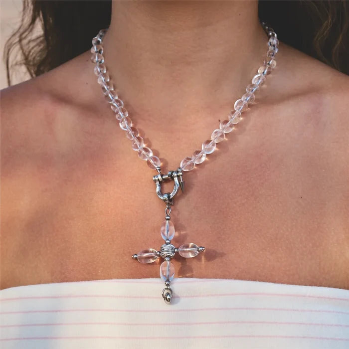 Aster Clear Quartz Pendant Necklace