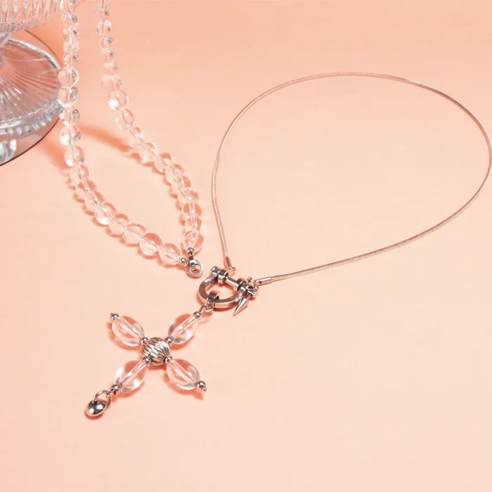 Aster Clear Quartz Pendant Necklace