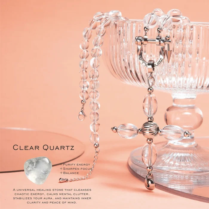 Aster Clear Quartz Pendant Necklace