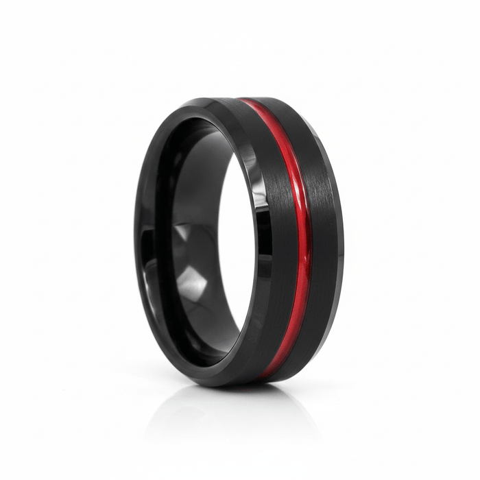ATEN — hero shot — men's tungsten carbide wedding ring | Aydins Jewelry