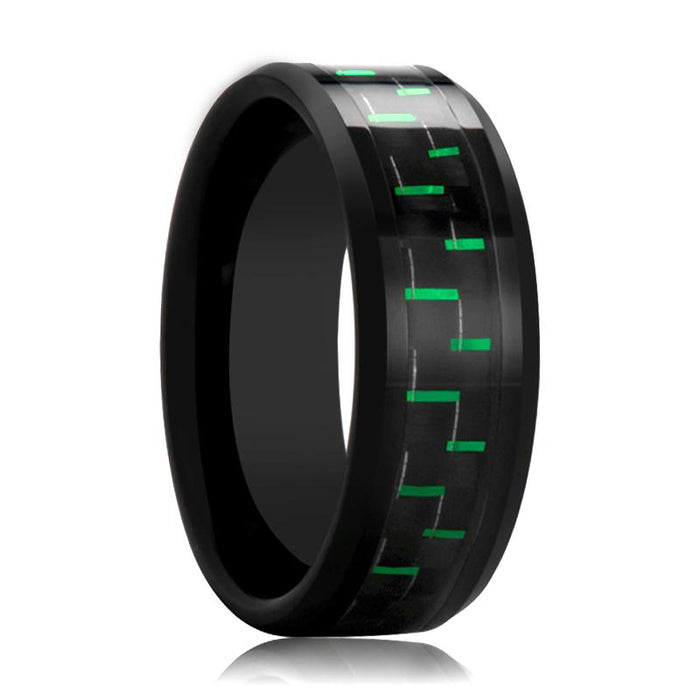 ATILUS Black Ceramic men's wedding band, image 1