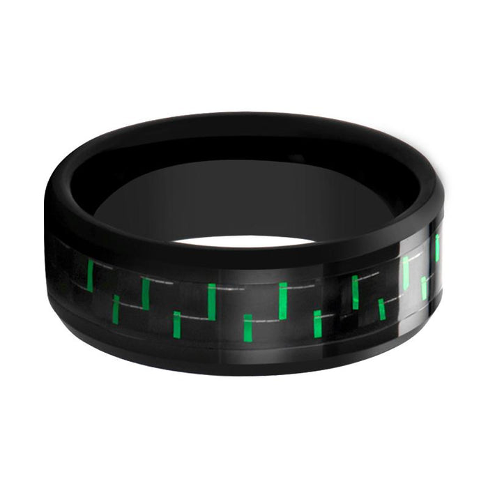ATILUS Black Ceramic men's wedding band, image 2