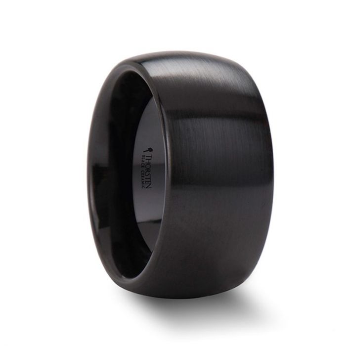ATTOR Black Ceramic men's wedding band, image 2