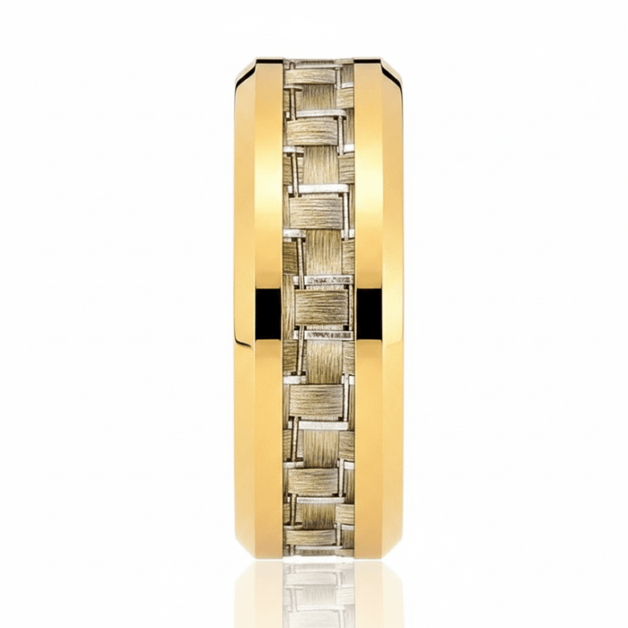 AUREON — angled view — men's tungsten carbide wedding ring | Aydins Jewelry
