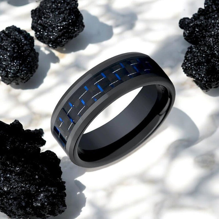 AVITUS Black Ceramic men's wedding band, image 2
