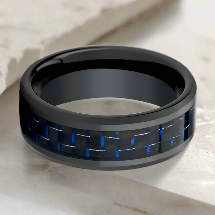 AVITUS Black Ceramic men's wedding band, image 3