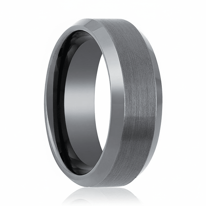 AXINGTON — hero shot — men's tungsten carbide wedding ring | Aydins Jewelry