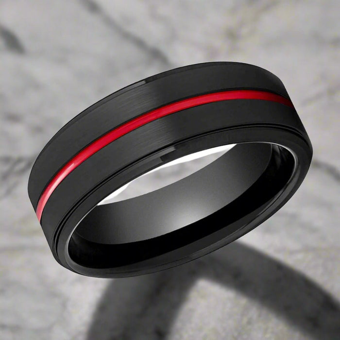 BATMOBILE — lifestyle on hand — men's tungsten carbide wedding ring | Aydins Jewelry