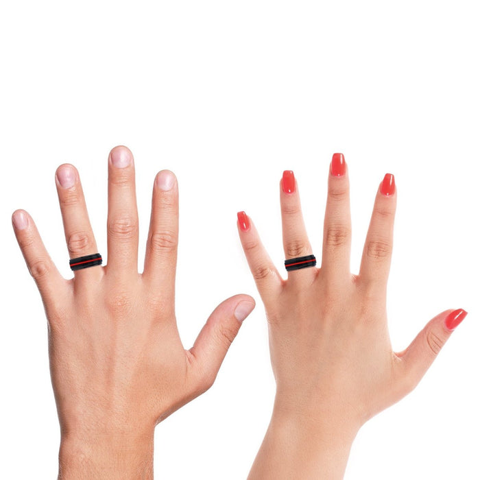 BATMOBILE — angled view — men's tungsten carbide wedding ring | Aydins Jewelry