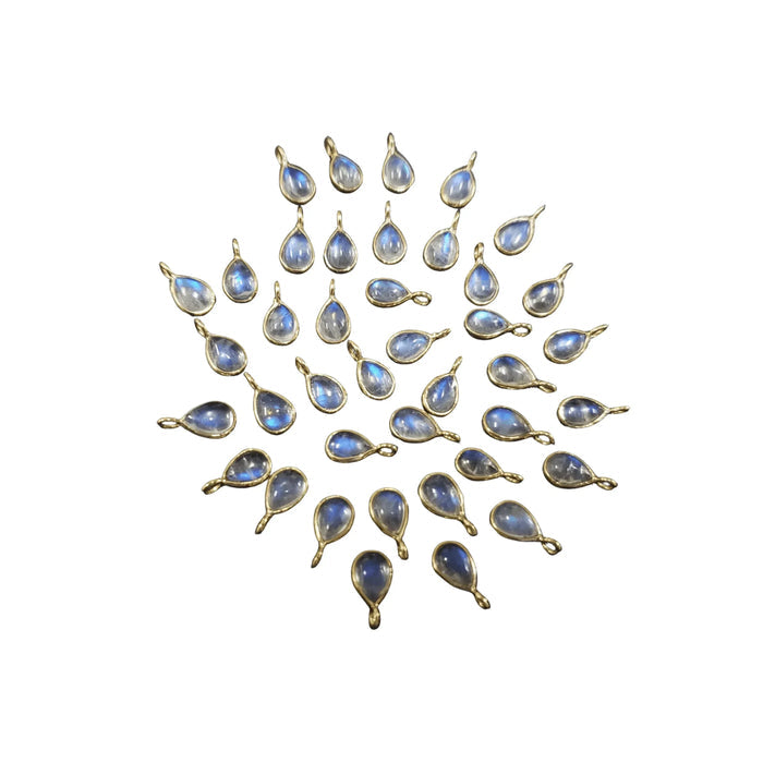 Beautiful 14k Gold Rainbow Moonstone Charms Dainty - K Jewelry Accessories