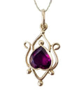 Beautiful 14k Rhodolite Garnet Heart Pendant Gold - K Jewelry Accessories
