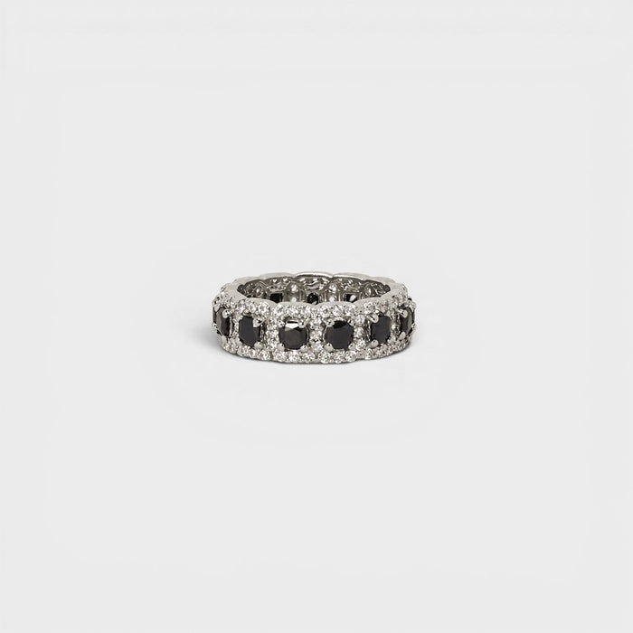Black Sapphire Eternity Band Ring - Monis Anas Jewellers