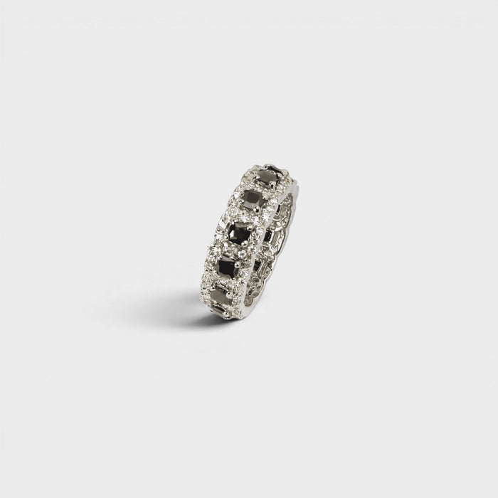 Black Sapphire Eternity Band Ring - Monis Anas Jewellers