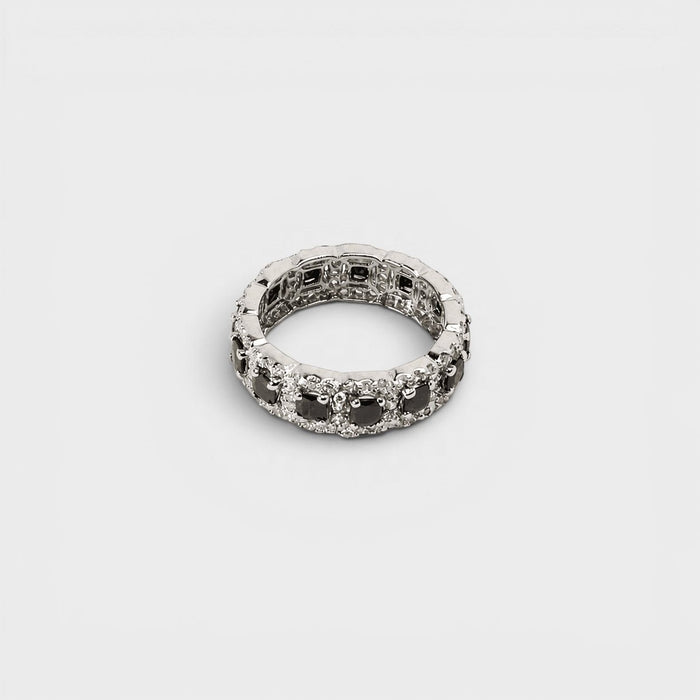 Black Sapphire Eternity Band Ring - Monis Anas Jewellers
