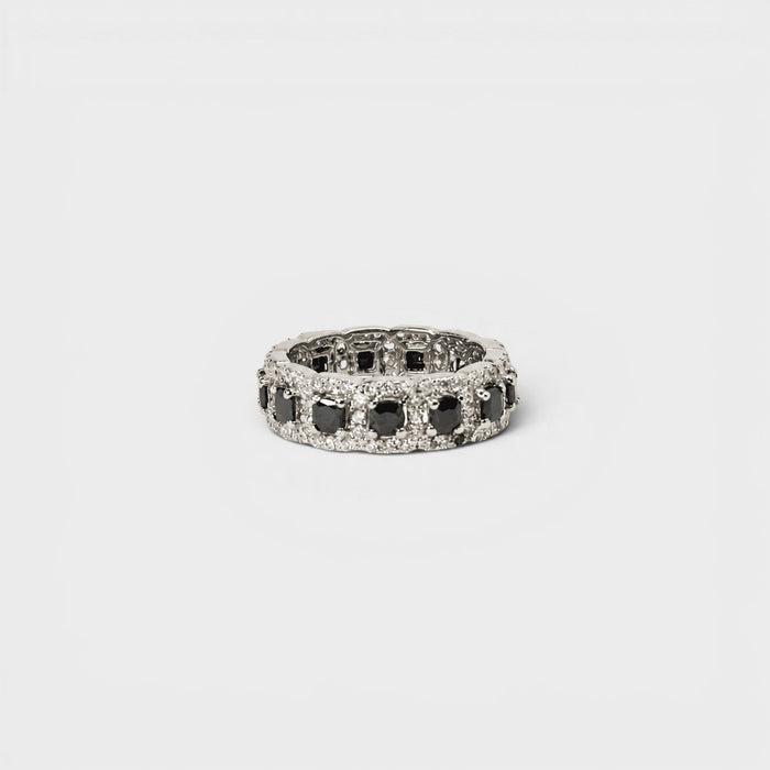 Black Sapphire Eternity Band Ring - Monis Anas Jewellers