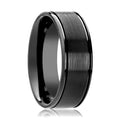BLACKHEART Black Ceramic men's wedding band, image 1