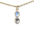 Blue Schiller Gold Rainbow Moonstone Pendant For Women - K Jewelry Accessories