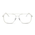 star wars x diff eyewear featuring the blue squadron rebel pilot navigator prescription glasses with a white metal frame front view
