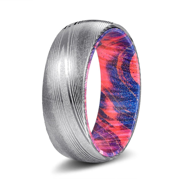 BLUEHAWK — lifestyle on hand — men's damascus steel wedding ring | Aydins Jewelry
