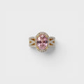 Blush Oval Halo Ring - Monis Anas Jewellers