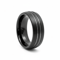 BOSTIN — Hero product shot — men's tungsten wedding ring.