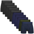 Bamboo Basics Boxershorts Rico  - Zwart, Navy, Army & Jeans Melange - pack shot