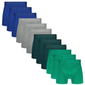 Boxershorts Rico (12-pack) - Petrol, Grey melange, Blauw, Groen