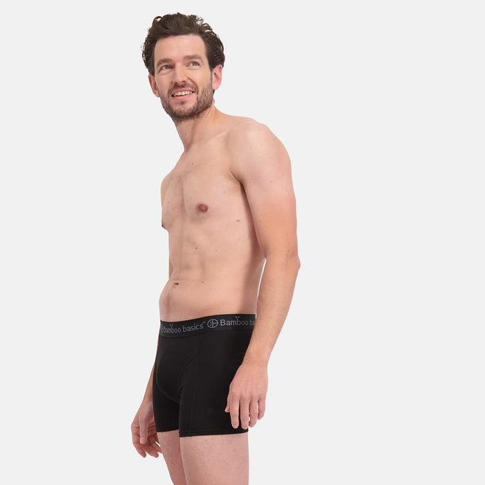 Bamboo Basics - Boxershorts Rico  - Zwart, Zwart & Grijs