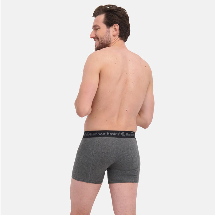 Bamboo Basics - Boxershorts Rico  - Zwart, Zwart & Grijs