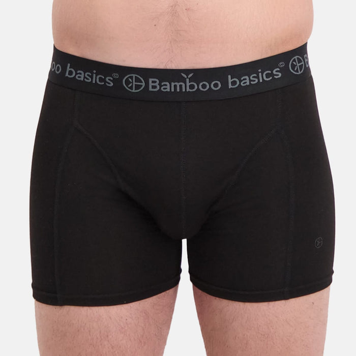 Bamboo Basics - Boxershorts Rico  - Zwart, Zwart & Grijs