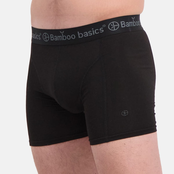 Bamboo Basics - Boxershorts Rico  - Zwart, Zwart & Grijs