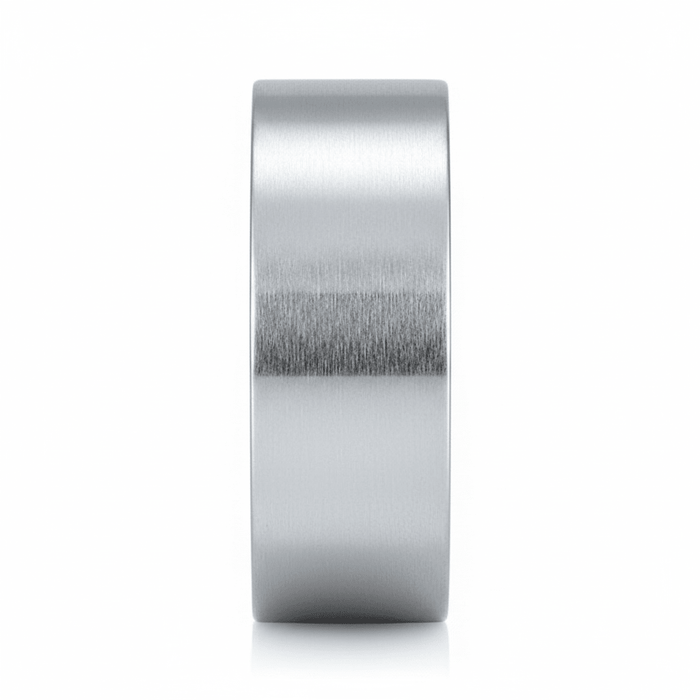 BRAWLER - Front-facing straight-on view - men's tungsten wedding ring.