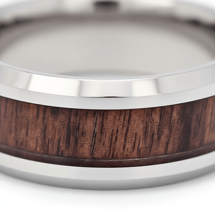 BRUTUS — close-up detail — men's tungsten carbide wedding ring | Aydins Jewelry