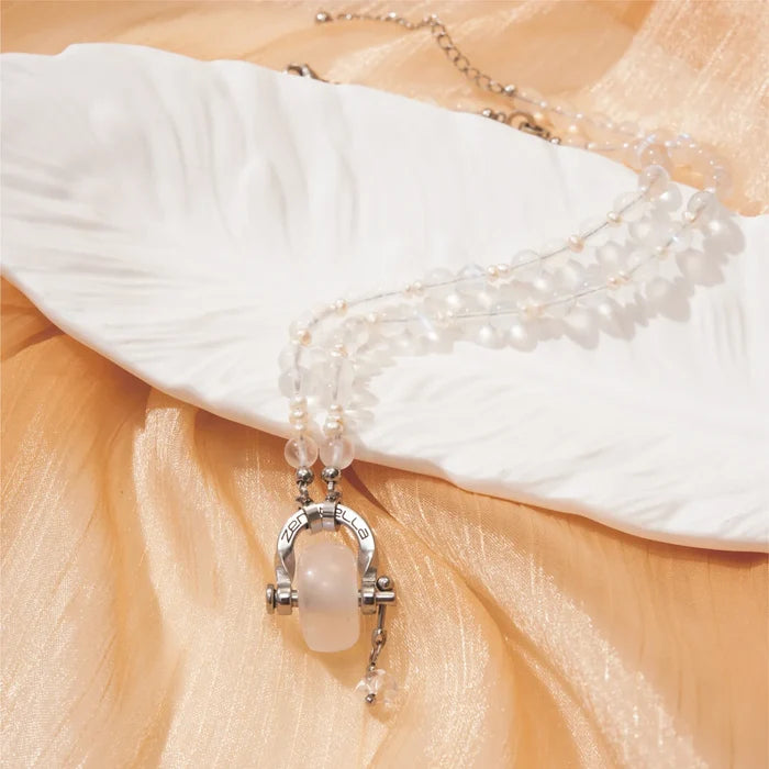 Cancer Moonstone & Pearl Necklace