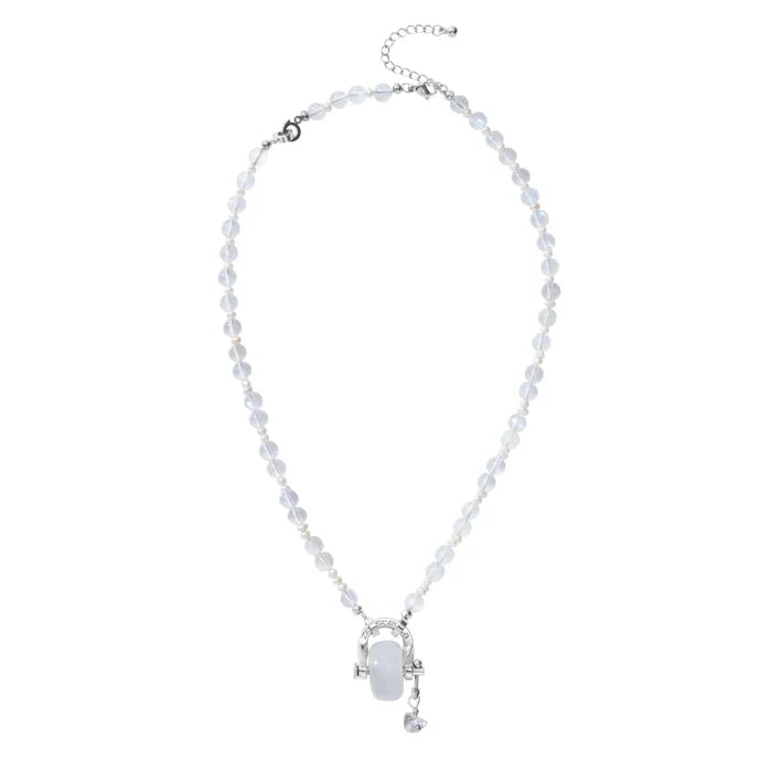 Cancer Moonstone & Pearl Necklace