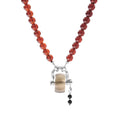 Capricorn Garnet & Smoky Quartz Necklace