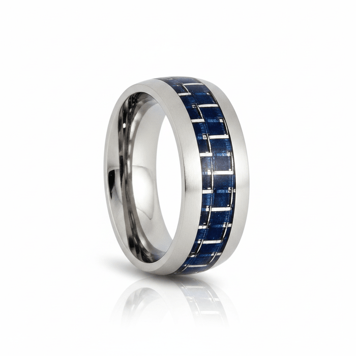 CARBON — hero shot — men's tungsten carbide wedding ring | Aydins Jewelry