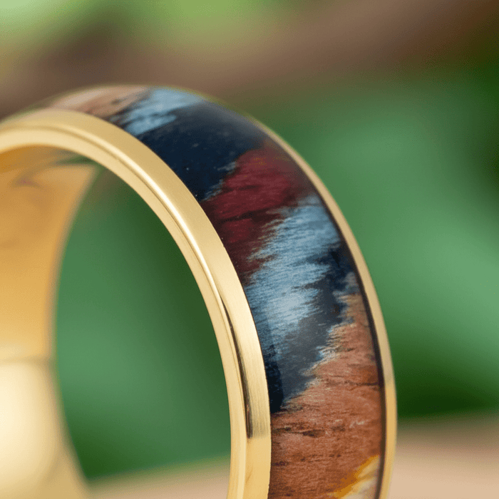 CARVEDEN — Extreme macro detail — men's tungsten wedding ring.