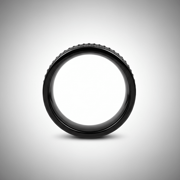 CASSIUS — alternate angle — men's tungsten carbide wedding ring | Aydins Jewelry