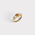 Champagne Zircon Flower Ring - Monis Anas Jewellers