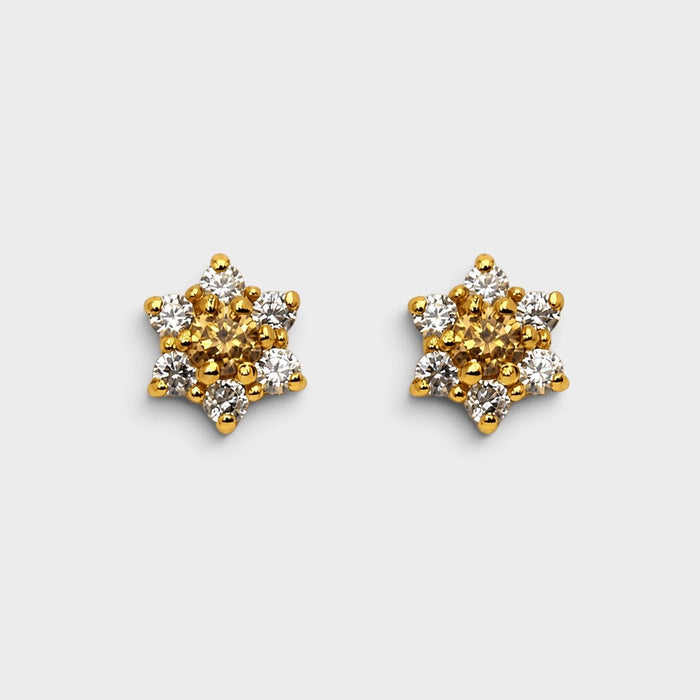 Champagne Zircon Starburst Mini Set - Monis Anas Jewellers