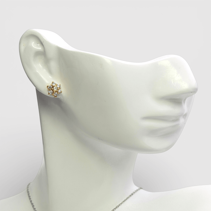 Champagne Zircon Starburst Set - Monis Anas Jewellers
