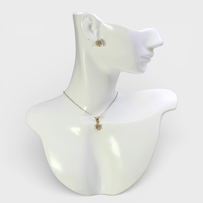 Champagne Zircon Starburst Set - Monis Anas Jewellers