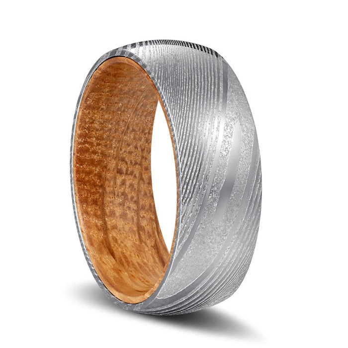 CHIVAS — hero shot — men's damascus steel wedding ring | Aydins Jewelry