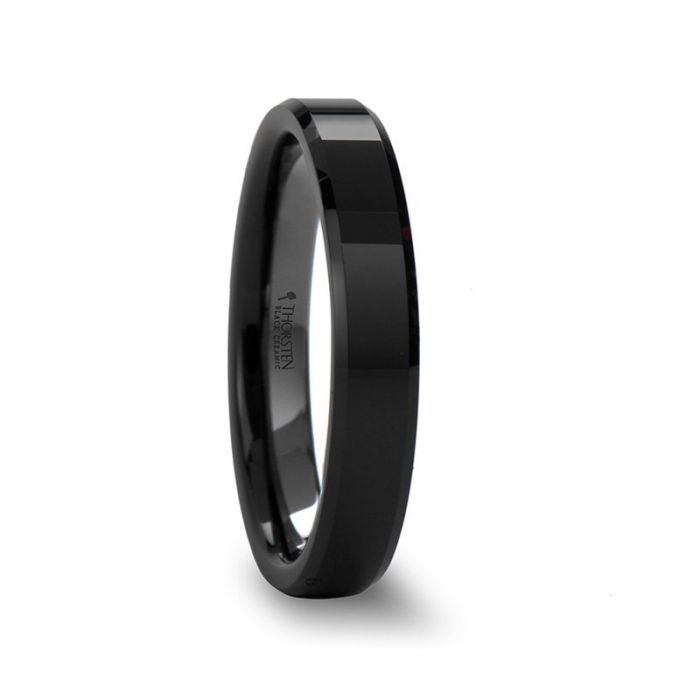 CITAR Black Ceramic men's wedding band, image 2