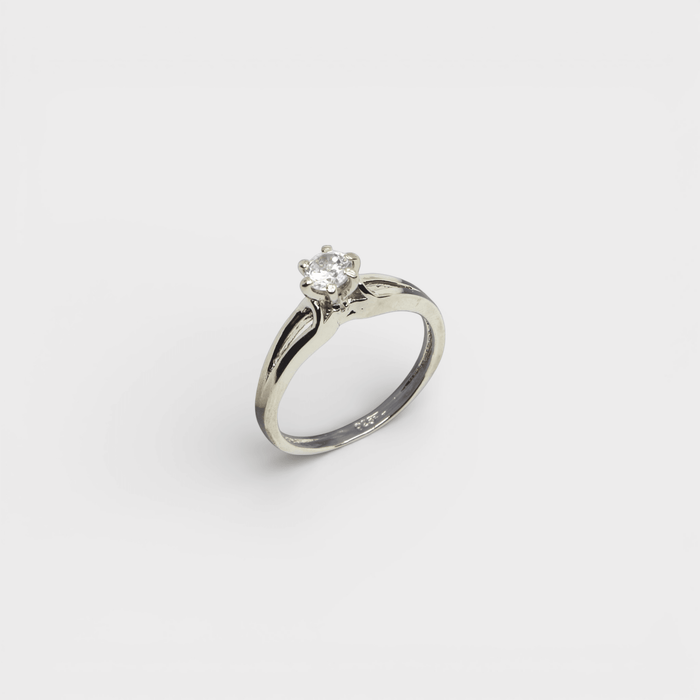 Clear CZ Solitaire Ring - Monis Anas Jewellers
