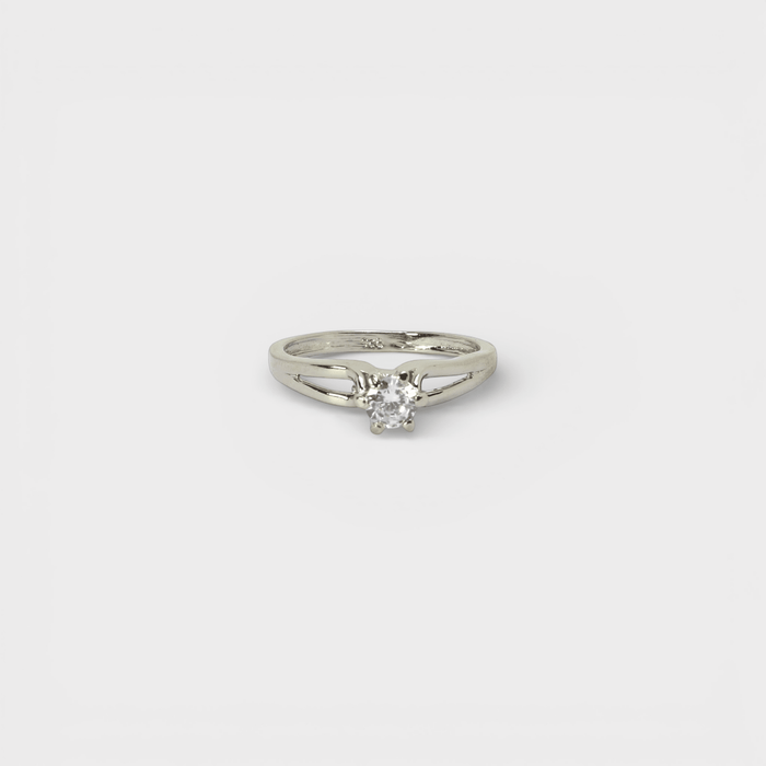 Clear CZ Solitaire Ring - Monis Anas Jewellers