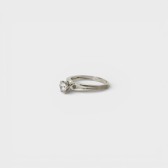 Clear CZ Solitaire Ring - Monis Anas Jewellers
