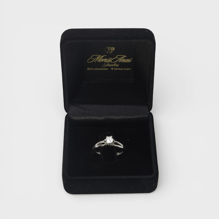 Clear CZ Solitaire Ring - Monis Anas Jewellers